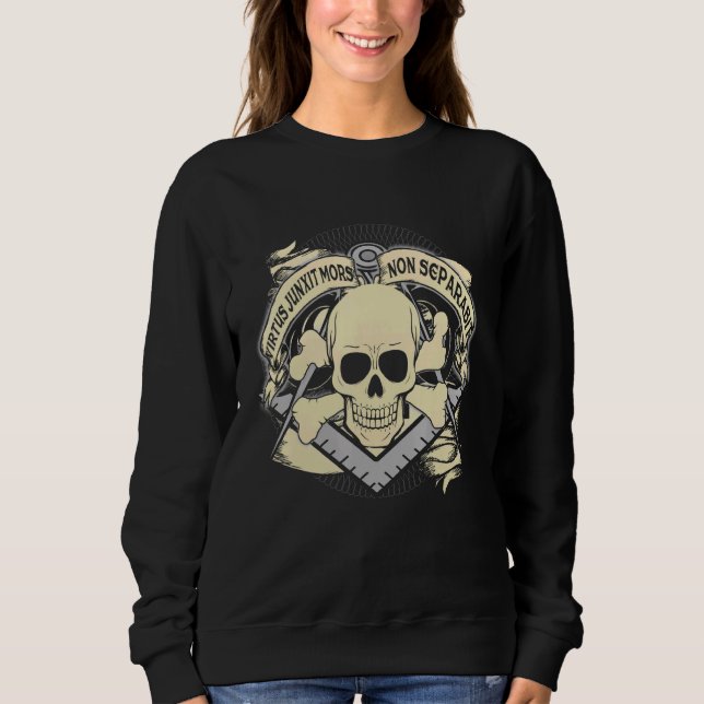 Moletom Freemason Lodge Masonic Skull Masonry Master Mason (Frente)
