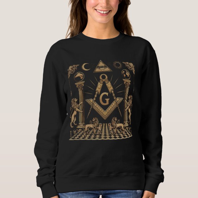 Moletom Freemason Masonic Fraternal Freemasonry Square Com (Frente)