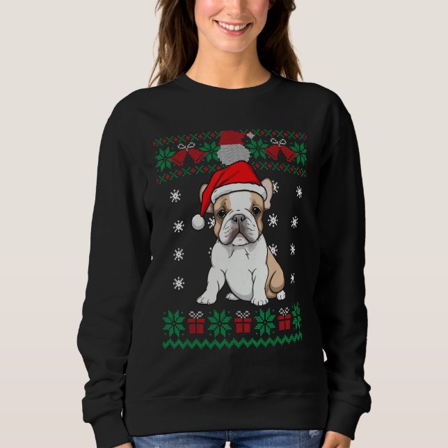 Moletom French Bulldog Dog Ugly Sweater Christmas Puppy Do (Frente)