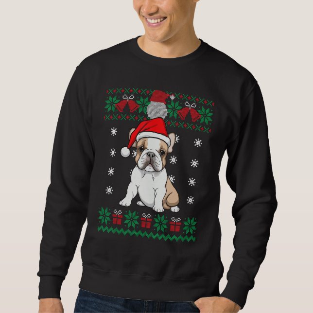 Moletom French Bulldog Dog Ugly Sweater Christmas Puppy Do (Frente)