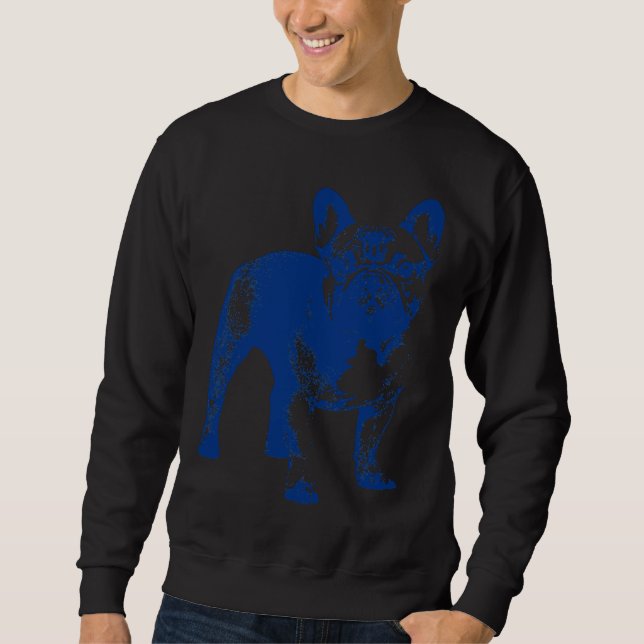 Moletom French Bulldog In Blue (Frente)