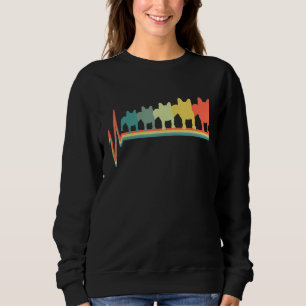 Moletom Frenchie French Bulldog Lover Heartbeat Retro