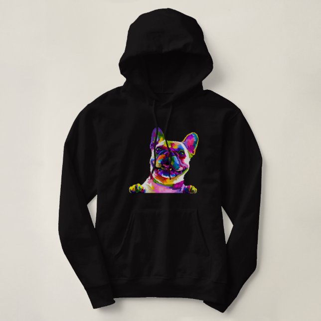 Moletom Frenchie French Bulldog Pop Art Portrait Bouledogu (Frente do Design)