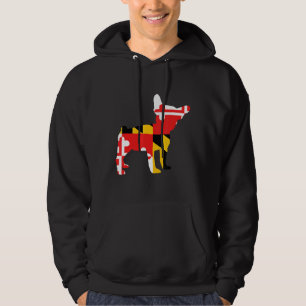Moletom Frenchie Maryland Flag French Bull Dog Silhouette