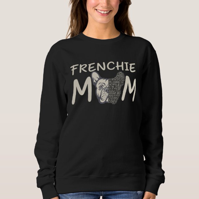 Moletom Frenchie Mom French Bulldog Word cloud Stylish (Frente)