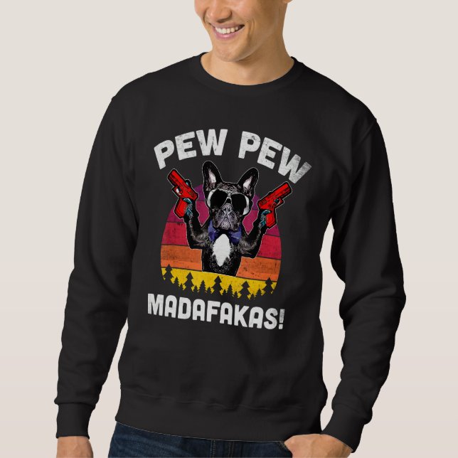 Moletom Frenchie Pew Madafakas Vintage Buldogue Francês (Frente)
