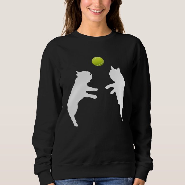 Moletom Frenchie Tennis French Bulldog Puppy Playing Ball (Frente)