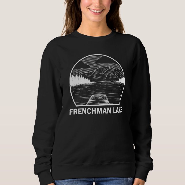 Moletom Frenchman Lake California Funny Fish Camping Su (Frente)