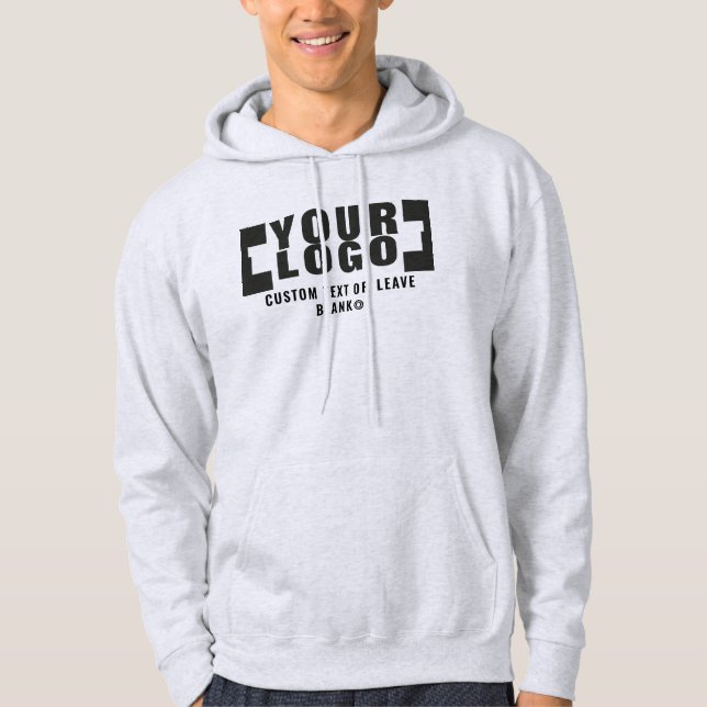 Moletom Frente +Voltar opcional, Logotipo comercial cinza  (Frente)