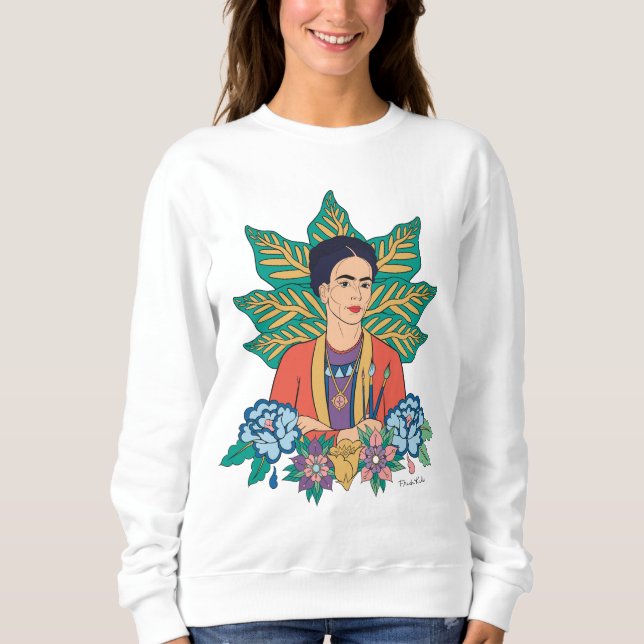 Moletom Frida Kahlo Colorful Floral Graphic (Frente)