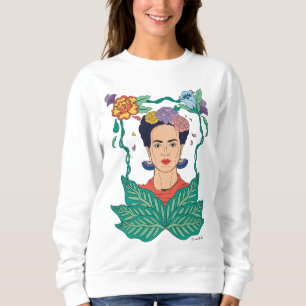 Moletom Frida Kahlo Floral Frame Graphic