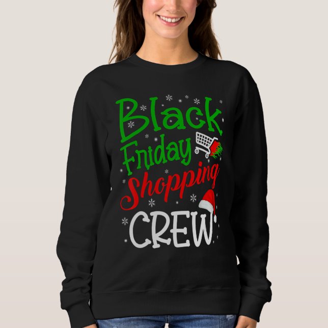 Moletom Friday Shopping Crew Christmas Black Shopping Fami (Frente)