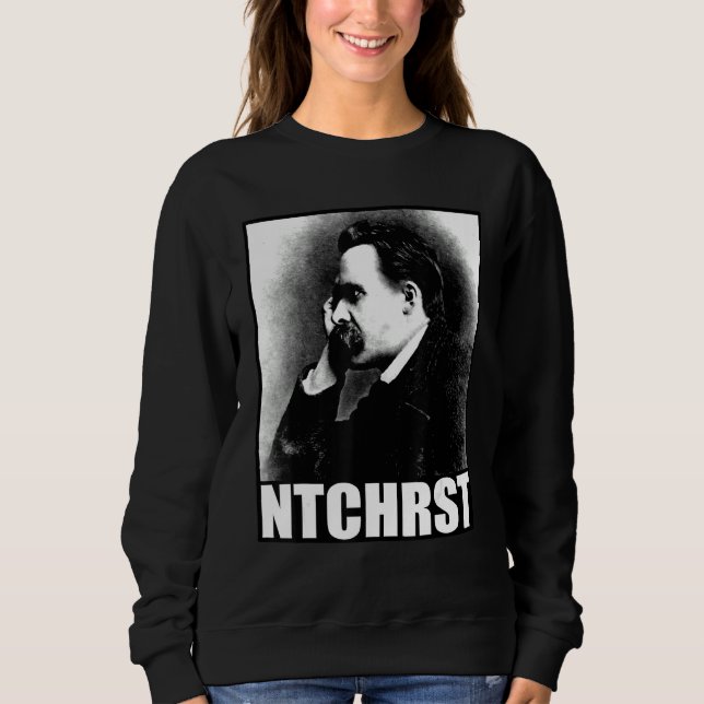 Moletom Friedrich Nietzsche Antichrist Ntchrst Funny Meme (Frente)