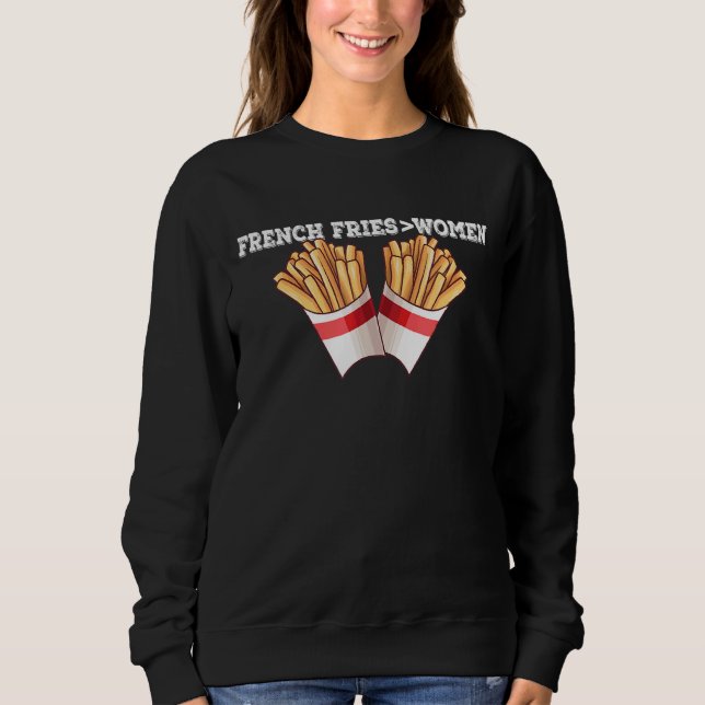 Moletom Fries franceses sobre mulheres (Frente)