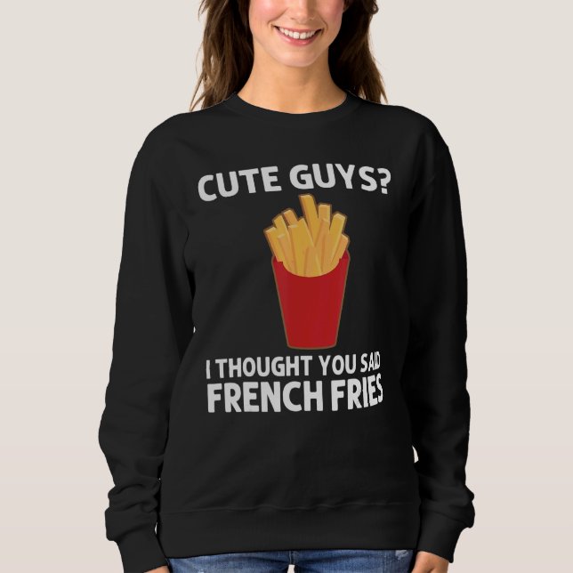 Moletom Fries Para Meninas Crianças Batata Fragmento De Co (Frente)