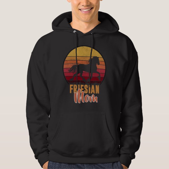 Moletom Friesian- Mãe Friesian- Para Amante de Cavalos Fri (Frente)