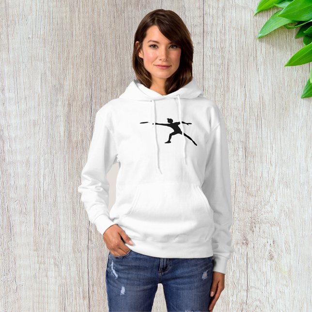 Moletom Frisbee Silhouette Womens Hoodie (Criador carregado)