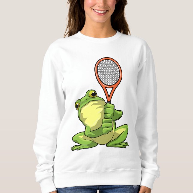 Moletom Frog at Tennis with Tennis racket (Frente)