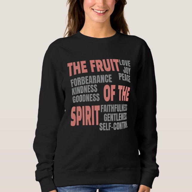 Moletom Fruta Cristã Da Fé Da Escritura Da Bíblia Espiritu (Frente)