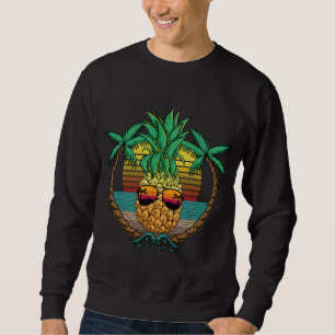 Moletom Fruta de abacaxi com óculos de sol Palas de Verão