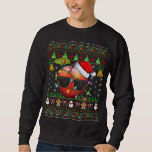 Moletom Fruta de Maçã Lover Xmas Santa Hat Apple Cristo Fe