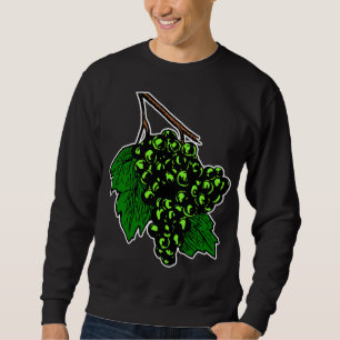 Moletom Fruta Gráfica de Uvas Verdes Cluster de Uvas