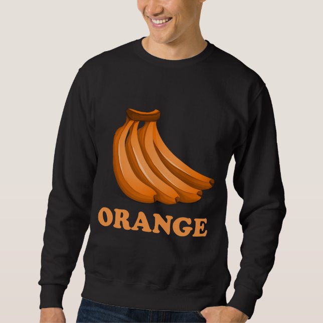Moletom Fruta Laranja Banana Funny Confusão Brincadeira Me (Frente)