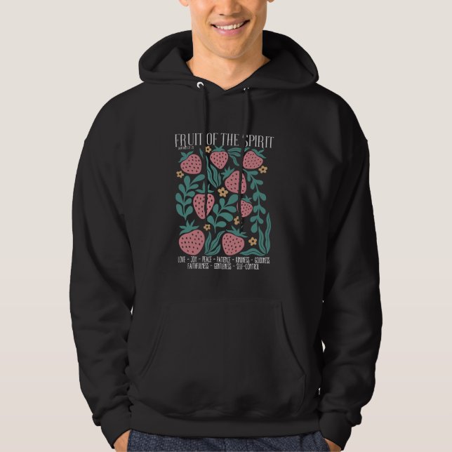 Moletom Fruta Retroativa Da Bíblia De Morango Espirituoso  (Frente)