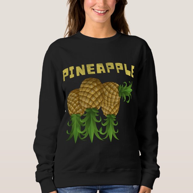 Moletom Fruta tropical de cabeça para baixo Pineapple Swin (Frente)