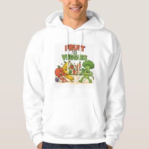 Moletom Fruta vs Veggies - Design de Cartoon Engraçado de 