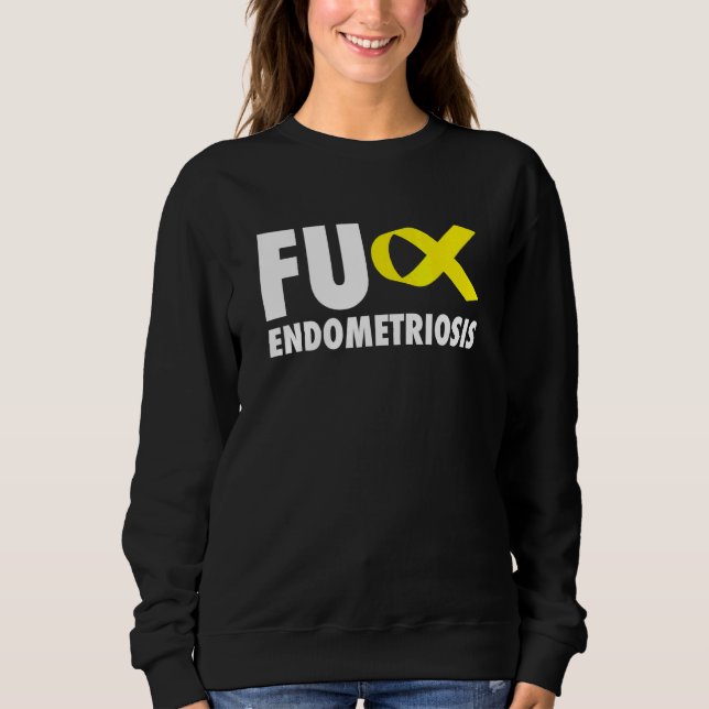 Moletom Fu Endometriose Amarelo Fita - Endometriose (Frente)