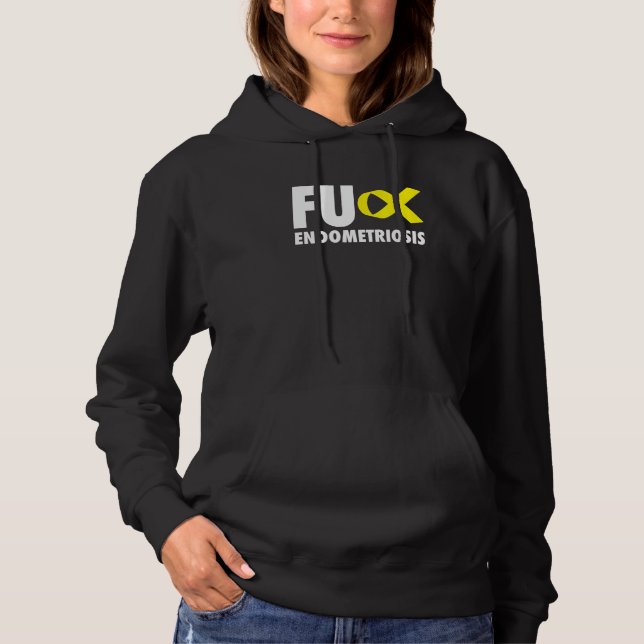 Moletom Fu Endometriose Amarelo Fita - Endometriose (Frente)