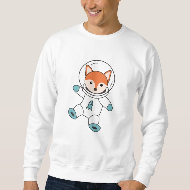 Moletom Fuchs Voa No Espaço Como Um Foguete Astronauta (Frente)