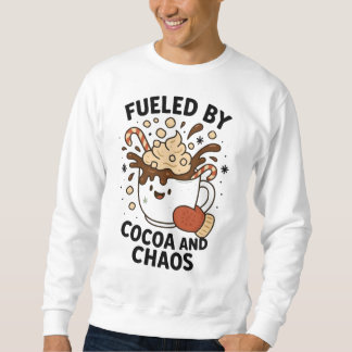 Moletom Fueled by Cocoa and Chaos – Funny Christmas