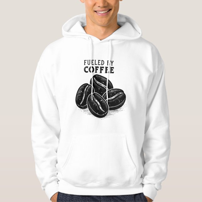 Moletom Fueled by Coffee – Funny Coffee Lover Design (Frente)