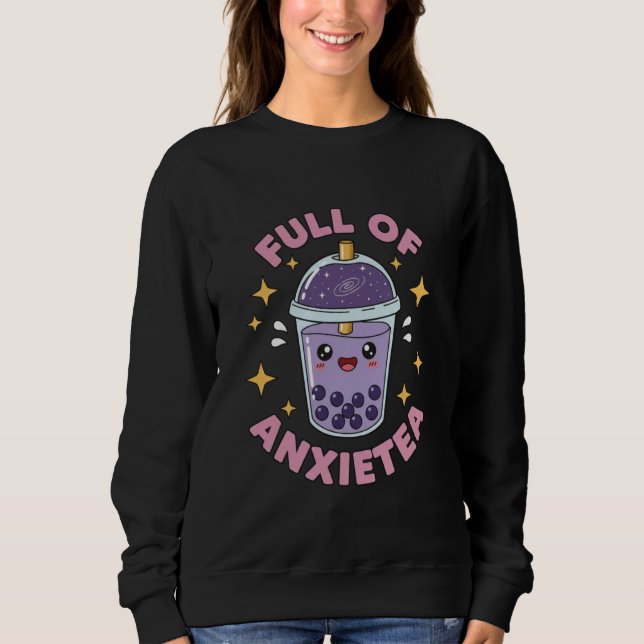 Moletom Full of Anxietea Funny Cute Kawaii Pastel Goth (Frente)