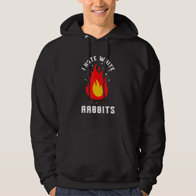 Moletom Fumaça Campfire I odeia coelhos brancos Bushcrafte (Frente)