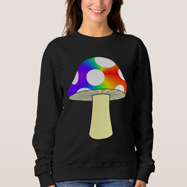 MOLETOM FUN MUSHROOM TEE NATURE COLORFUL MUSHROOM RAINBOW  (Frente)