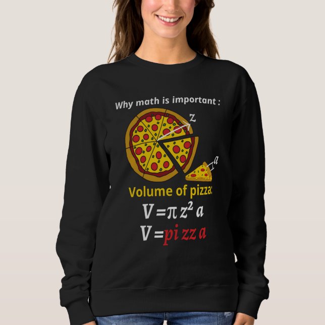 Moletom Fun pizza pi pi day pi joke math mathematics calcu (Frente)