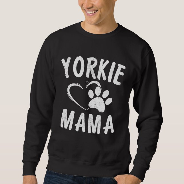 Moletom Fun Yorkie Mama  Dog  Apparel Yorkshire Terrier Mo (Frente)