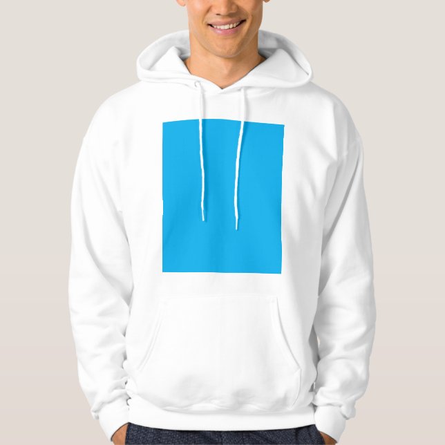 Moletom Fundo Azul Ciano Sólido | Estilo Minimalista de Ve (Frente)