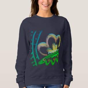 Moletom Funky Abstrato Floral Art para Vestir