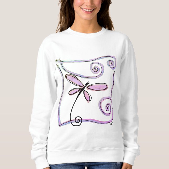 Moletom Funky Dragonfly Abstrato Wearable Art (Frente)