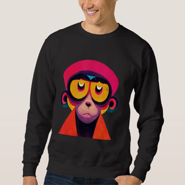 Moletom Funky Munky Hipster Monkey (Frente)