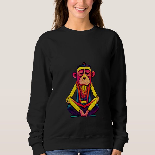 Moletom Funky Munky Tibetan Lama Monkey Design (Frente)