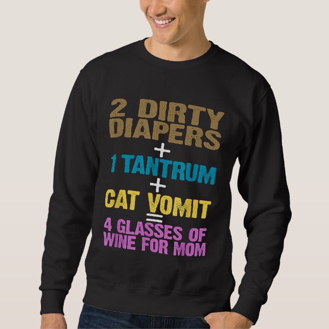 Moletom Funny 2 Fraldas 1 Tantrum Cat Vomit 4 Óculos de W (Frente)