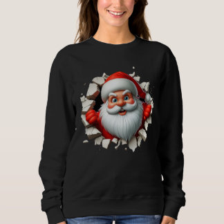 Moletom Funny 3D Santa Claus Christmas Holiday Design