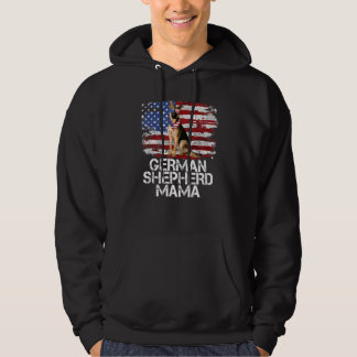 Moletom Funny 4th July German Shepherd Mama American Flag