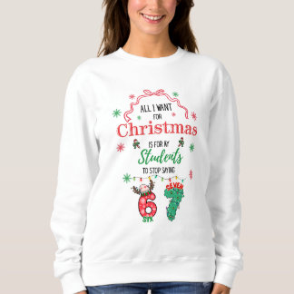 Moletom Funny 6-7 funny teacher Christmas Hoodie