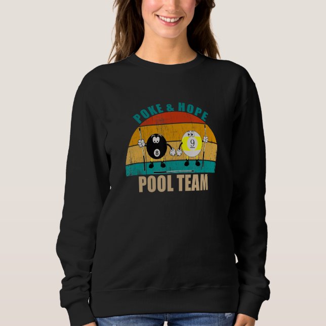 Moletom Funny 8 9 Ball Billiards Team Poke & Hope Pool (Frente)